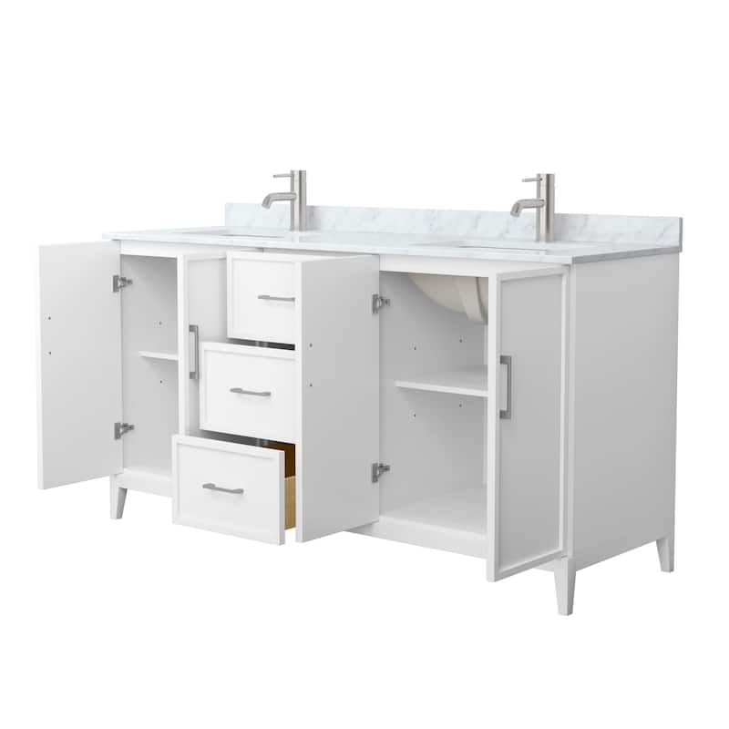 Elan 66-inch Double Vanity, Marble Top