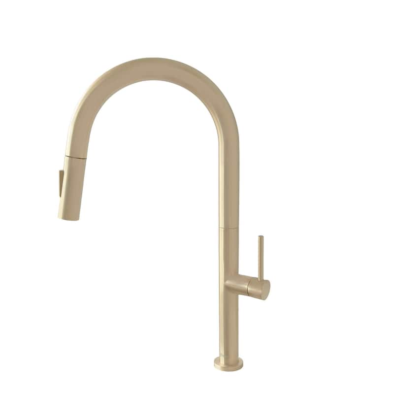 Single Handle Pull-Down Sprayer Kitchen Faucet K-141 - Height: 17.25" Spout H: 9" Spout R: 9"