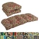 preview thumbnail 1 of 21, Rounded Back Tufted Indoor/Outdoor Settee Cushion Set (Set of 3) - 19 x 19