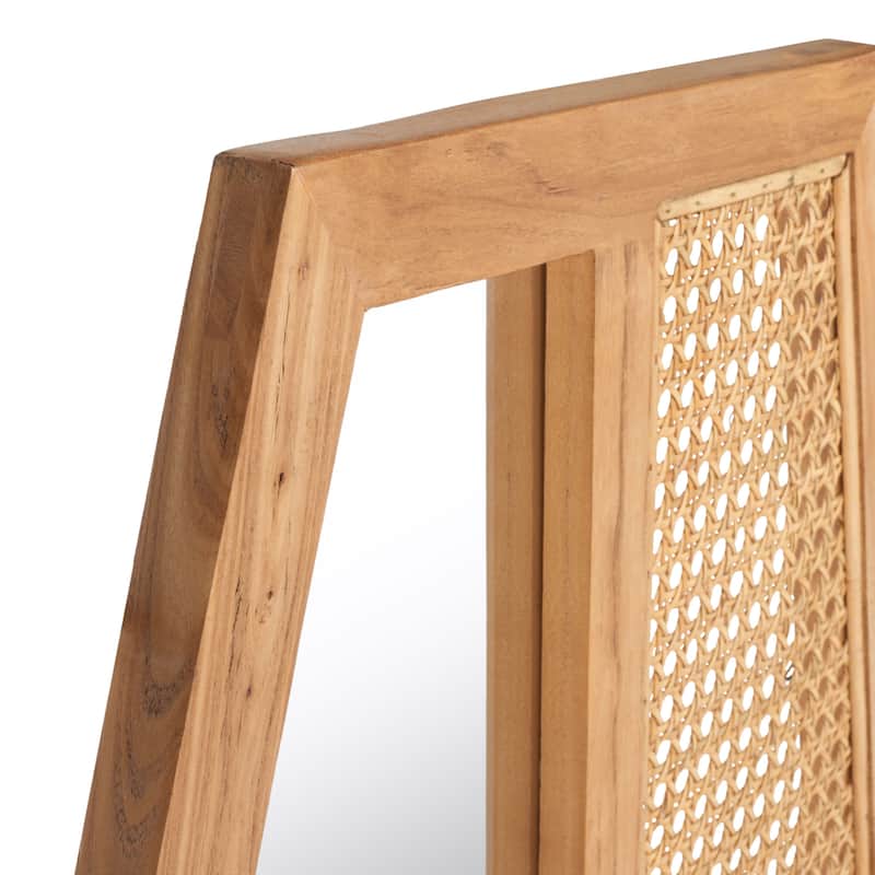 SAFAVIEH Jalen 24" Mirror - 24" W x 1" D x 68" H - Natural