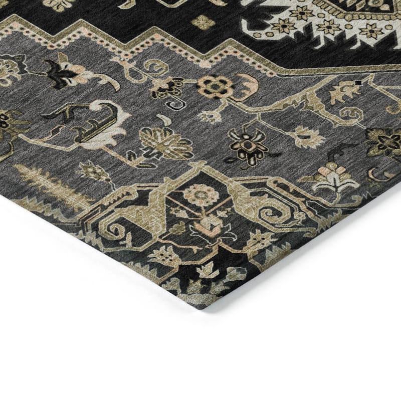 HomeRoots Oriental Traditional Rectangle Outdoor Rug