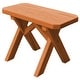 preview thumbnail 1 of 7, Pressure Treated Pine 2' Crossleg Bench Cedar Stain