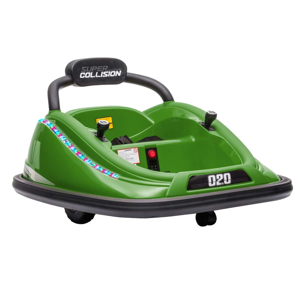 Electric Ride-On Bumper Car for Kids with Remote Control, Music & Full Rotation