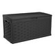 preview thumbnail 4 of 4, Starplast 88 Gallon Plastic Weave Sit-On Storage Black Deck Box