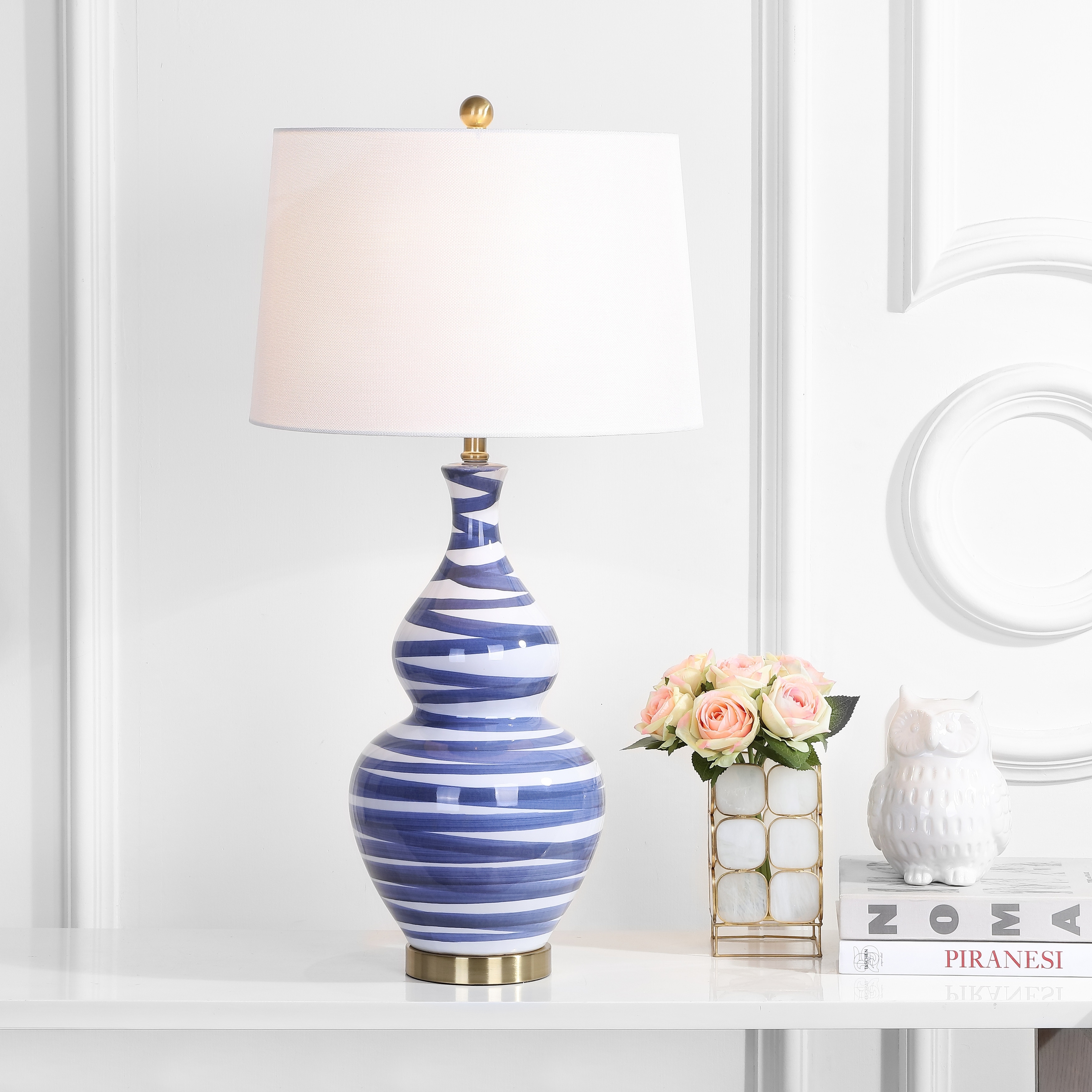 Safavieh Aviana Table Lamp White Blue