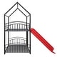 preview thumbnail 8 of 7, 2 In 1 Multifunction Twin Over Twin Metal Bunk Bed With Slide