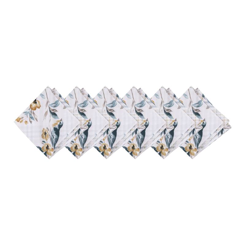 Calix Bluebird Cotton Napkin Machine Washable Set of 6