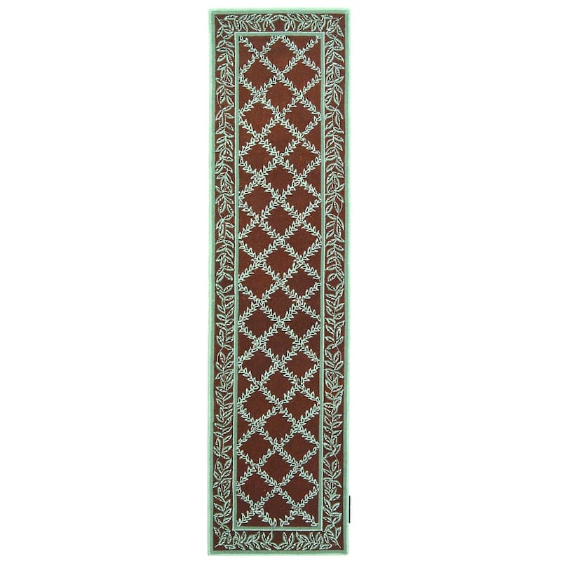 SAFAVIEH Handmade Chelsea Sunstripe Trellis French Country Wool Rug