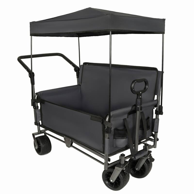 Folding Wagon with Bench Seat & Canopy