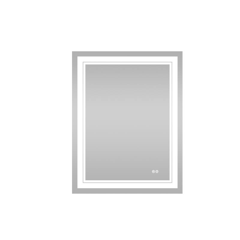 Retangular Wall Mounted LED Bathroom Mirror With Touch Switch Memory Mirror Anti-Fog (Horizontal/Vertical)