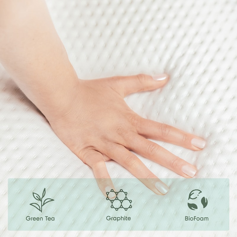 Emperyan 10-Inch Green Tea Graphite Memory Foam Mattress – Cool, Comfortable, Refreshing Sleep