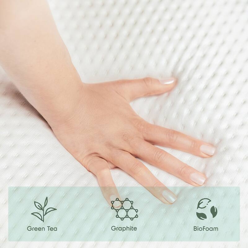 Emperyan 12 Inch Green Tea Graphite Memory Foam Mattress – Cool, Comfortable, Refreshing Sleep