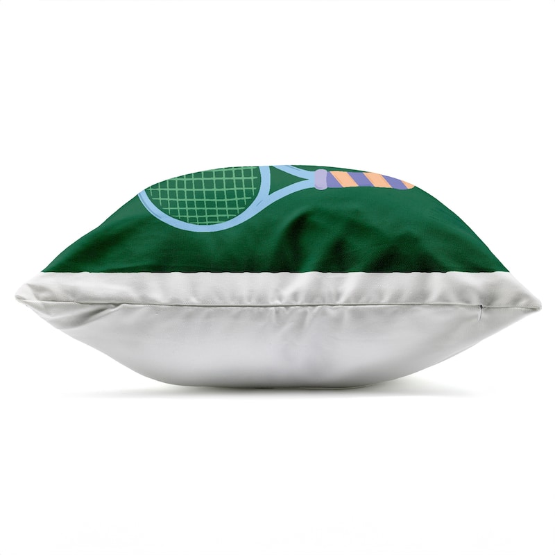 Stupell Tennis Champ Racket & Balls Printed Outdoor Throw Pillow Design by Sazerelli Designs