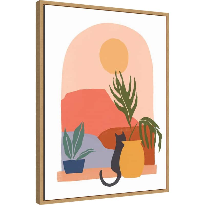 Paper Scene I by June Erica Vess Framed Canvas Wall Art Print - Sylvie Maple