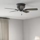 preview thumbnail 1 of 8, Hunter 42" Low Profile IV Flush Mount Ceiling Fan and Pull Chain, Matte Black - Traditional, Transitional Matte Black - Pull Chain