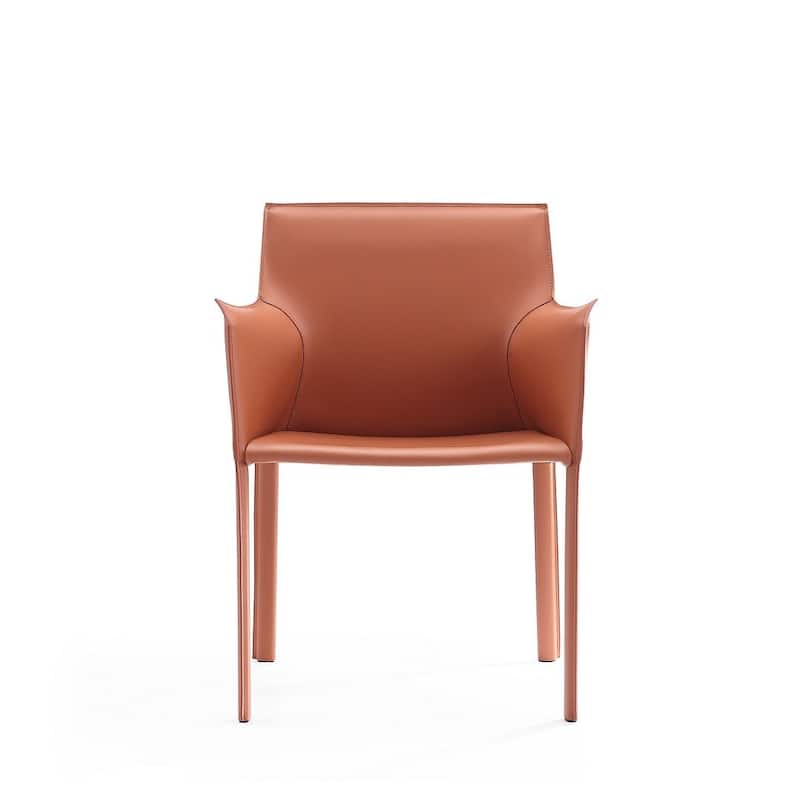 Paris Saddle Leather Dining Room Armchair (Set of 2)