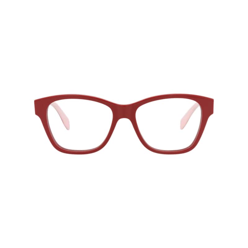 Alexander McQueen Square-Frame Acetate Optical Frames - Red Red Transparent - Red