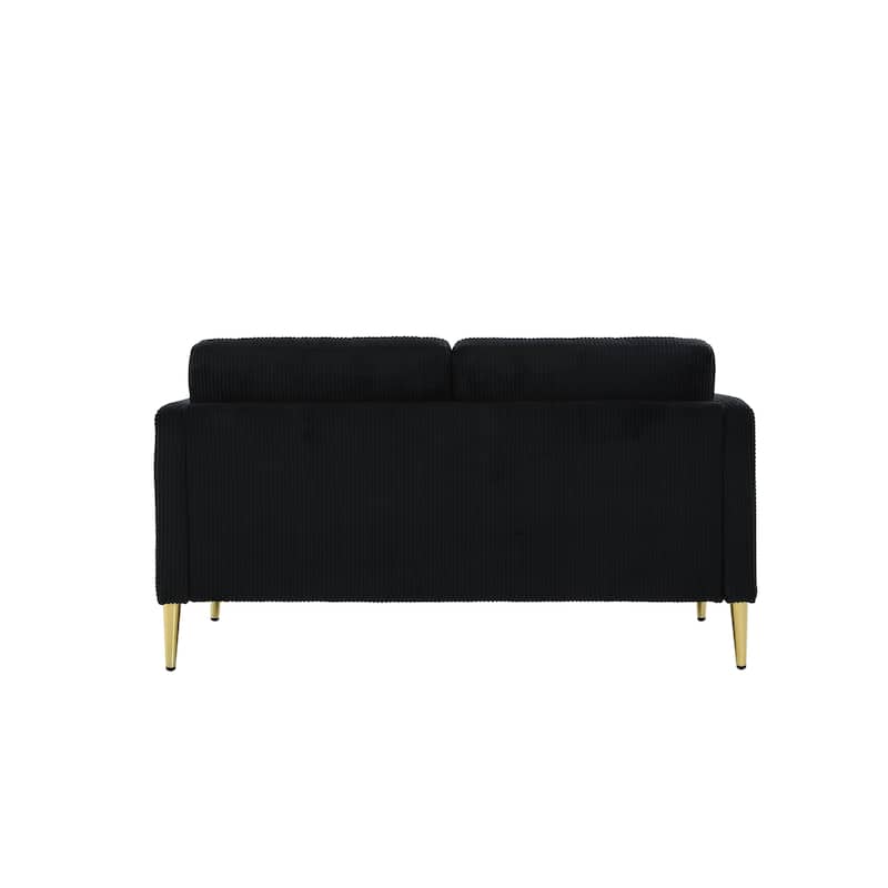 US PRIDE FURNITURE 60.63" W Mid-Century Corduroy Fabric Loveseat