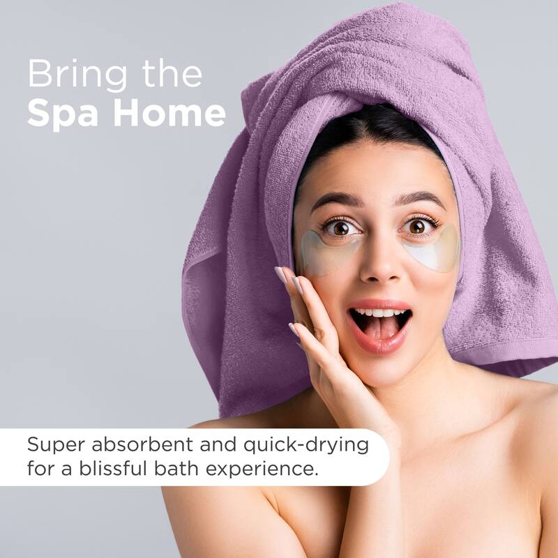 Superior Miami 100% Cotton 6-Piece Towel Set - Lightweight & Quick Drying