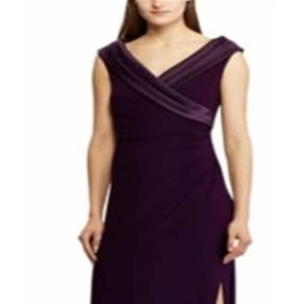 sachin and babi light blue dress Ralph Lauren Women's Sleeveless Portrait Collar Draped Gown Purple Size 14  - Bed Bath & Beyond