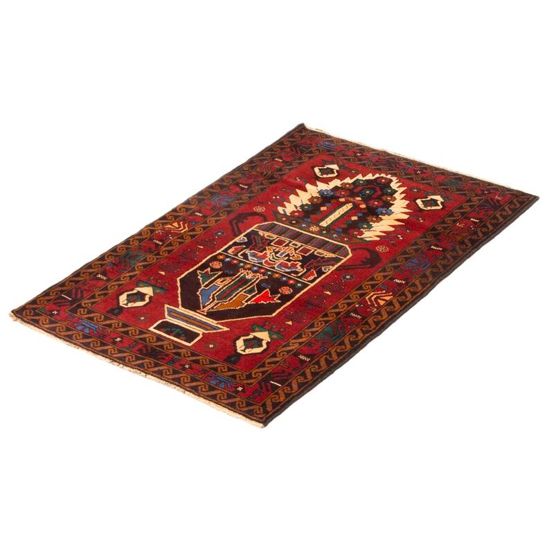 Teimani Red Rug 3'1" x 5'0" - 3'1 x 5'0