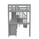 preview thumbnail 31 of 32, Twin Size Loft Bed Frame with Built-in Desk and Double Storage Drawers