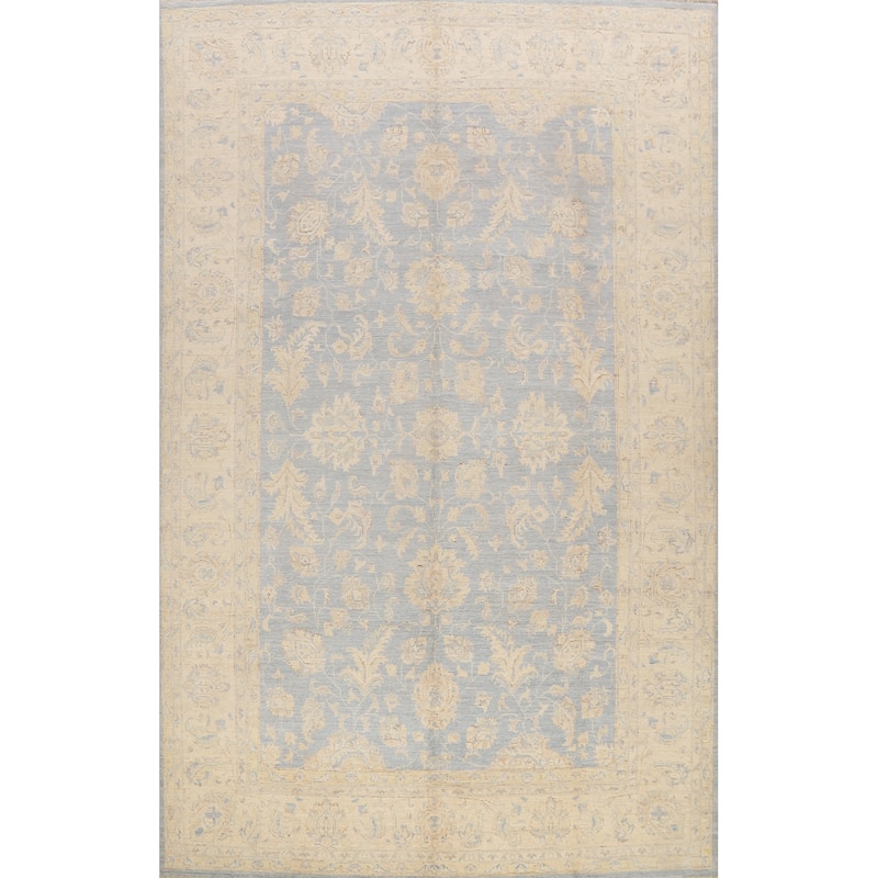 Vegetable Dye Muted Peshawar Chobi Oriental Wool Area Rug Hand-knotted - 8'10" x 11'9"