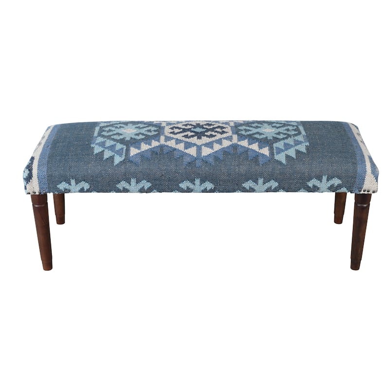 Nico Upholstered Accent Bench Indoor Entryway Bench by Sevita - 47" L x 16" W x 18" H