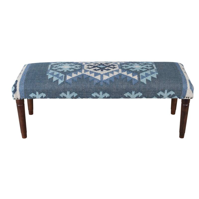 Sevita Salem Southwestern Upholstered Accent Bench Indoor Entryway Bench - 47" L x 16" W x 18" H