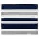 preview thumbnail 1 of 0, Sweet Jojo Designs Navy Blue and Grey Stripe Collection Floor Rug