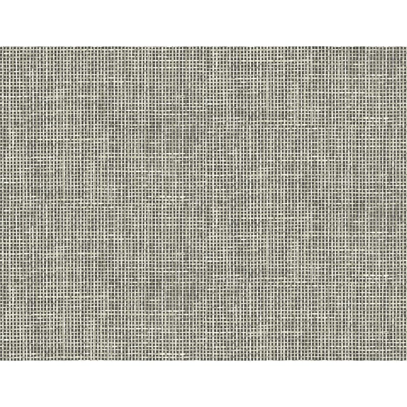 Kenneth James Woven Summer Charcoal Grid Wallpaper - 27in x 324in x 0.025in