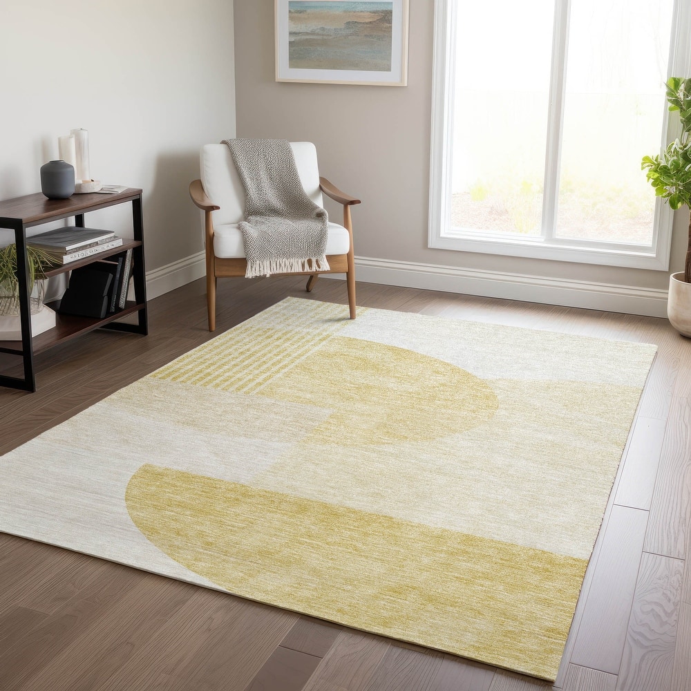 Machine Washable Indoor/ Outdoor Chantille Contemporary Deco Rug