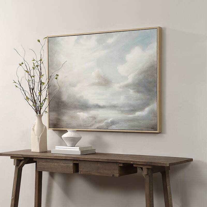 Anse 36" H x 48" W Canvas Art, White