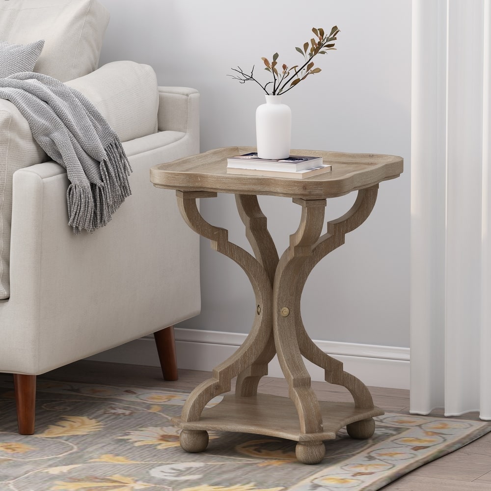 Bevier French Country Accent Table with Square Top by Christopher Knight Home