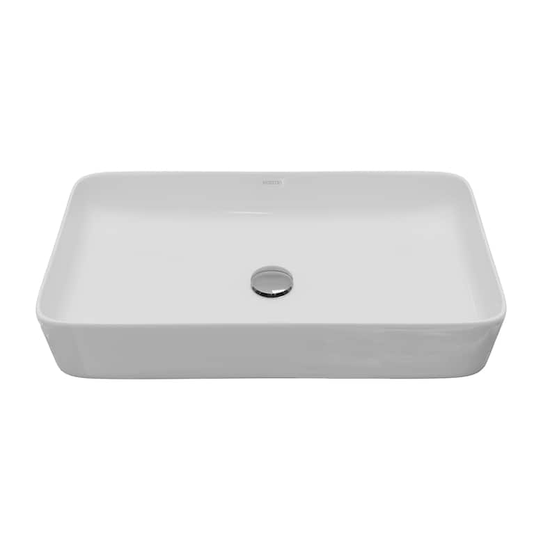 Karran Valera 24" Vitreous China Vessel Bathroom Sink in White - White