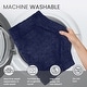 preview thumbnail 145 of 189, Home Weavers Waterford Collection Cotton Toilet Lid Rug | Elastic Fit | Fit Most Standard Toilet Lid | 18"x18"