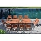 preview thumbnail 1 of 10, LifestyleGarden George 11 piece FSC Wood Outdoor Patio Dining Set - 11 Piece Brown
