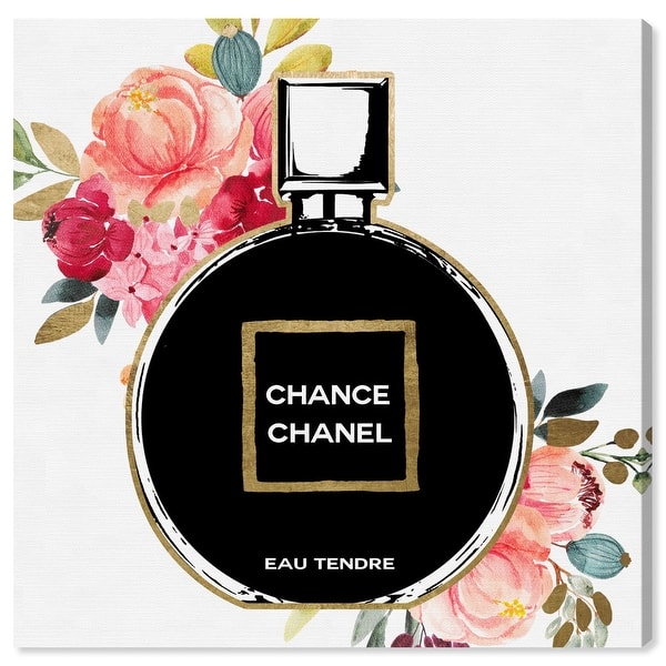 Oliver Gal 'Floral Perfume in Bloom' Fashion and Glam Wall Art Canvas Print  Perfumes - Black, Orange - Bed Bath & Beyond - 32479234