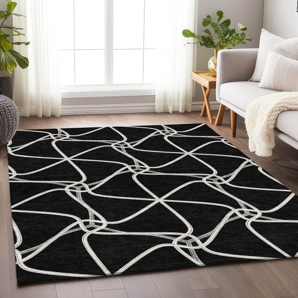 Premium Washable Super Soft Contemporary Geo Mayfield Rug