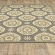 preview thumbnail 14 of 14, Bar Harbour Grey/ Gold Floral Indoor/ Outdoor Area Rug