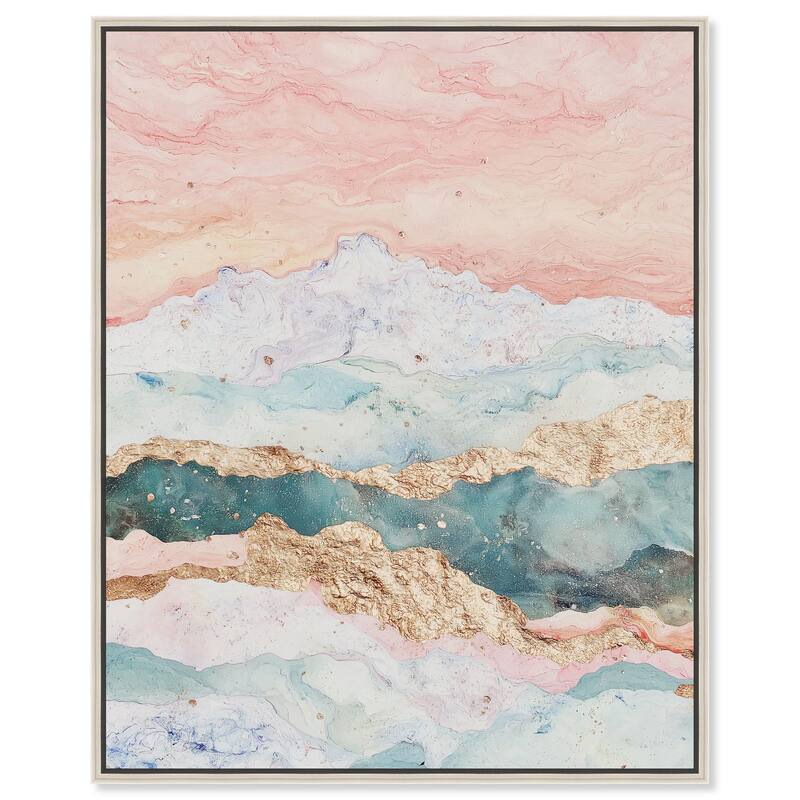 Rose Quartz Ridge Canvas by Art Remedy - 16" x 20" - Silver