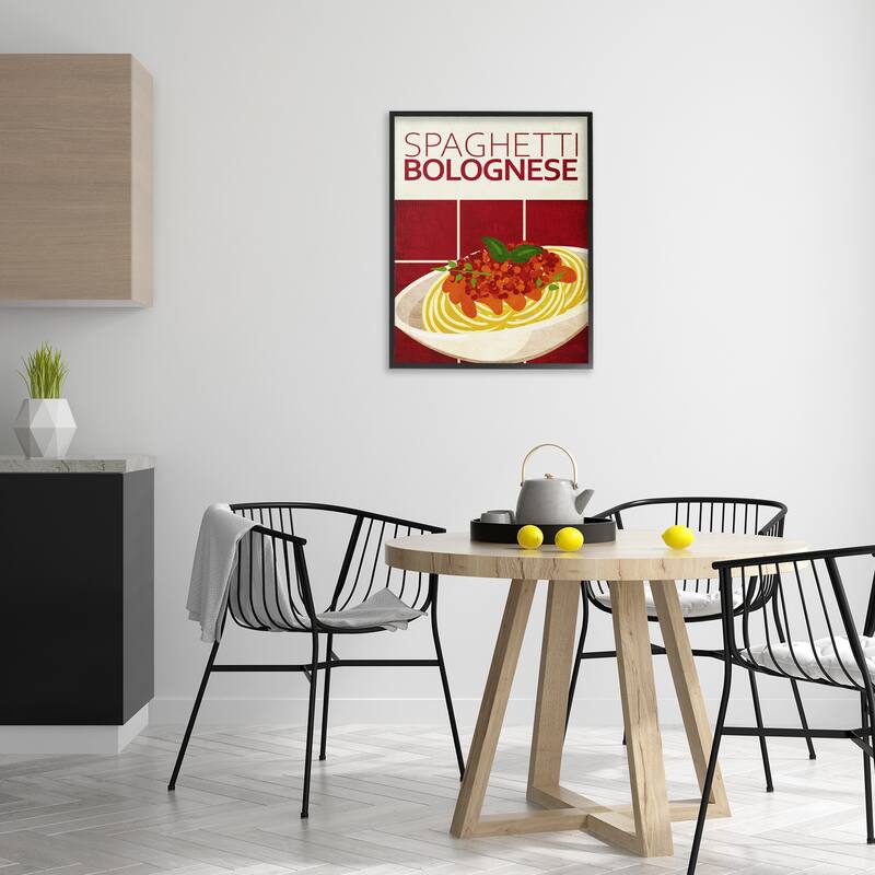 Stupell Spaghetti Classic Kitchen Framed Giclee Art Design By Kim Allen