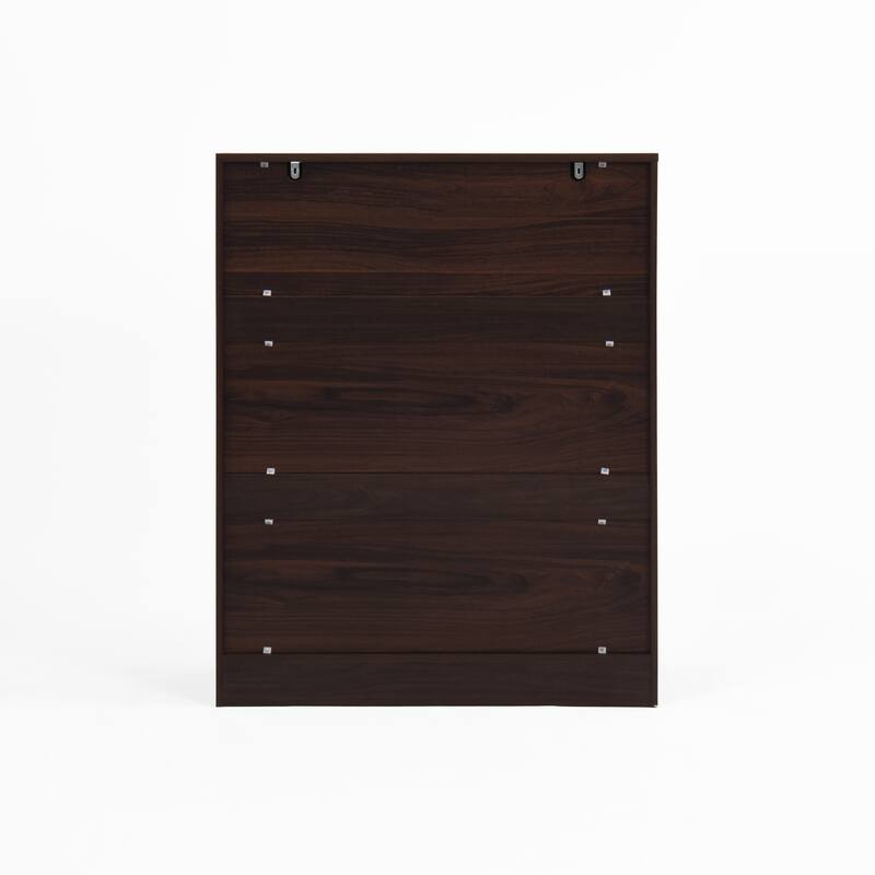 Freestanding Wooden Shoe Rack Storage Cabinet with Adjustable Shelves, Drawer and 4 Tiers, for Mudroom, Porch and Hallway