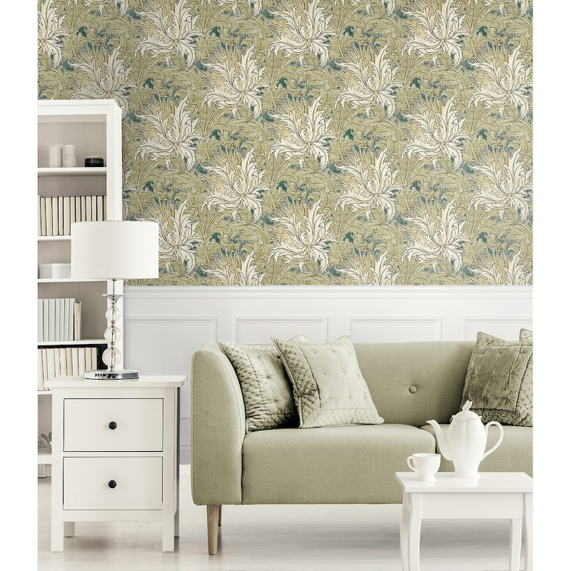 NextWall Floral Folly Peel and Stick Wallpaper