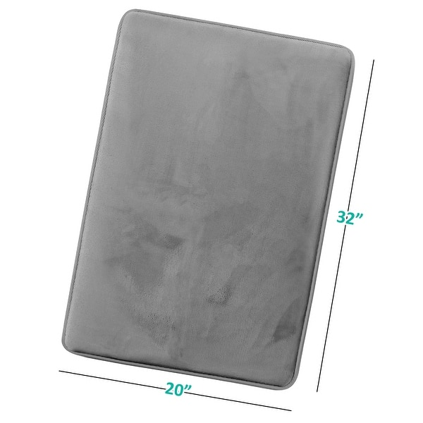 dimension image slide 13 of 58, Clara Clark Ultra Soft Plush Bathroom Rug - Non-Slip, Velvet, Memory Foam Bath Mat - Set of 2