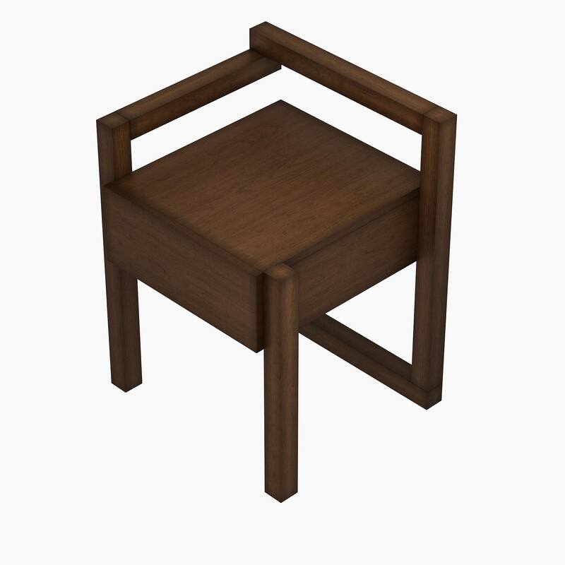 Modern End Table Set of 2, Square 2-Tier Nightstand with Storage Drawer, Side Table with Wood Legs for Living Room, Bedroom