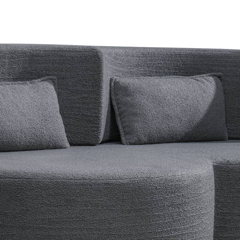 GDFStudio - Corduroy 2-Seater 79" Folding Floor-to-Ceiling Sofa Bed