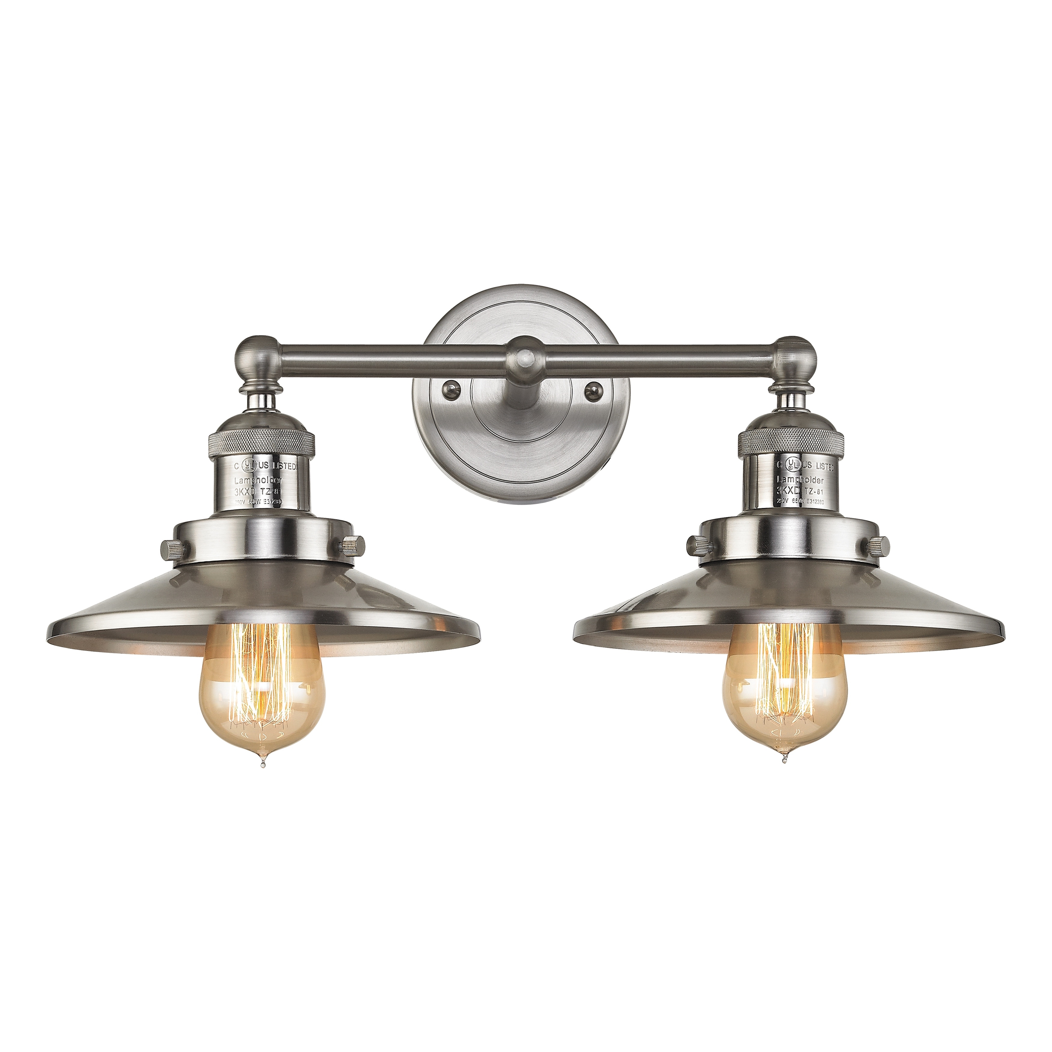 Atlas Lighting English Pub 1/2/3-Light Industrial Style Metal Bathroom Vanity Light