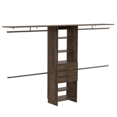 TUHOME Plego Closet Organization System, with Open & Closed Storage