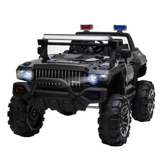 12V Battery-Powered Big SUV Ride-On Car Truck with Remote Control, Suspension, Siren, and Music for Kids Gifts